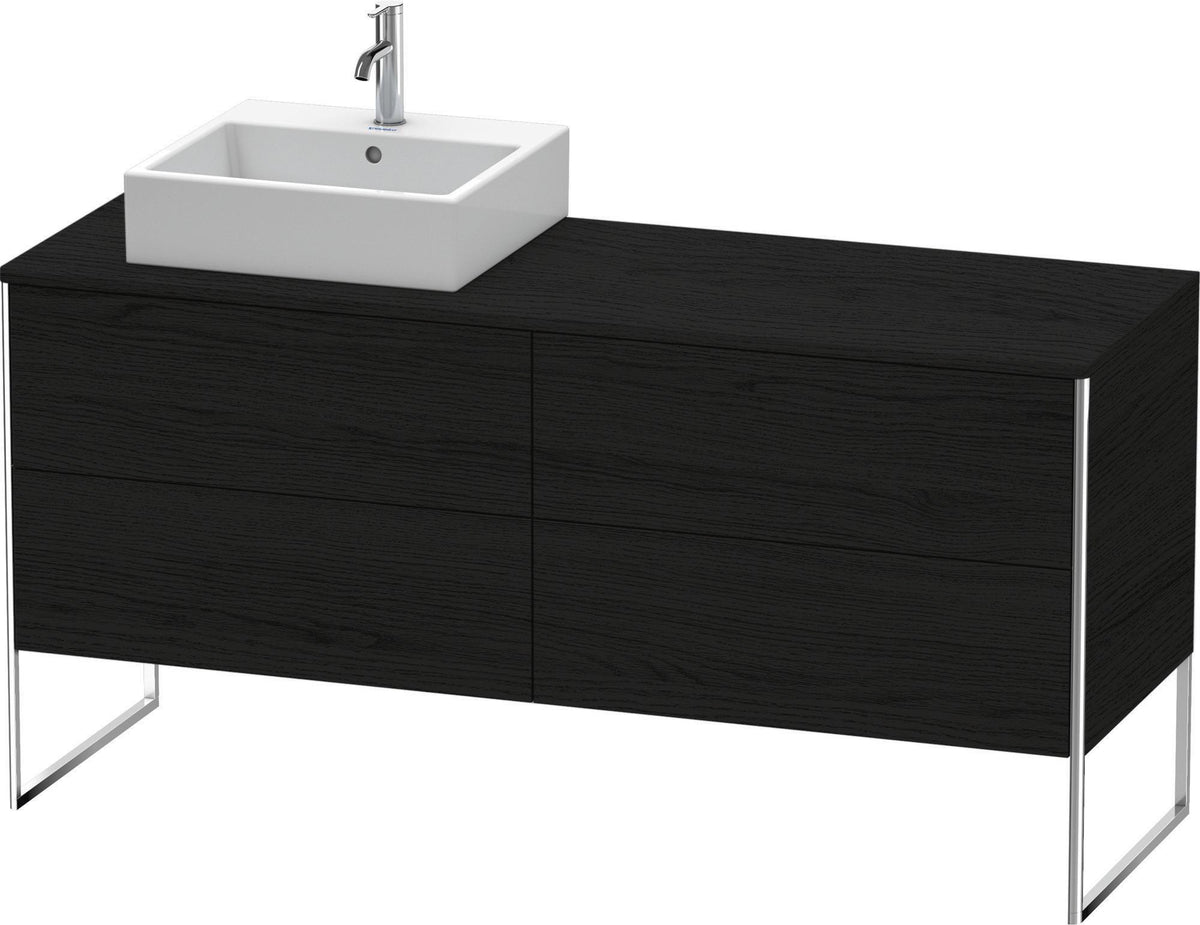 DURAVIT XSquare Waschtischunterbau betongrau matt 1600 mm mit 4 Auszügen, bodenstehend