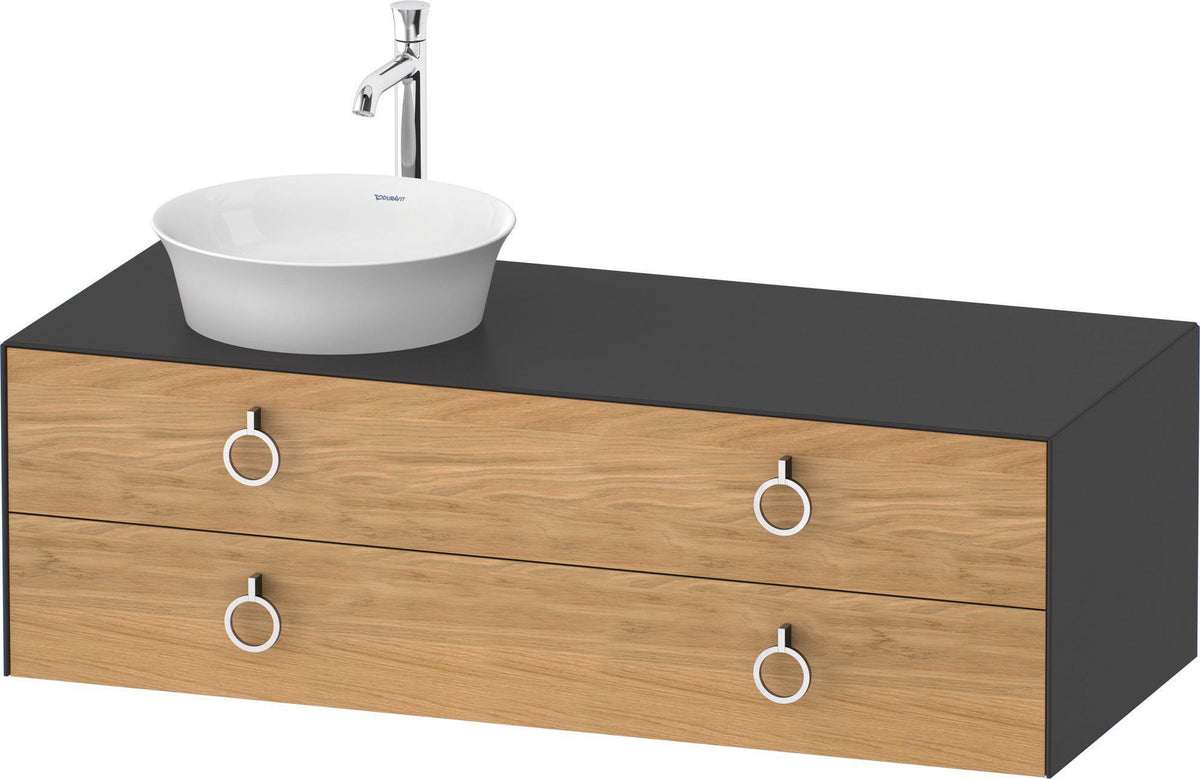 DURAVIT White Tulip Waschtischunterbau 1300 mm Taupe Seidenmatt mit LED-Beleuchtung