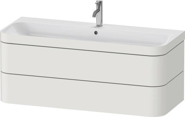 Duravit Waschtischset Happy D.2 Plus 2 Schubkästen 1175 mm eiche hell taupe supermatt