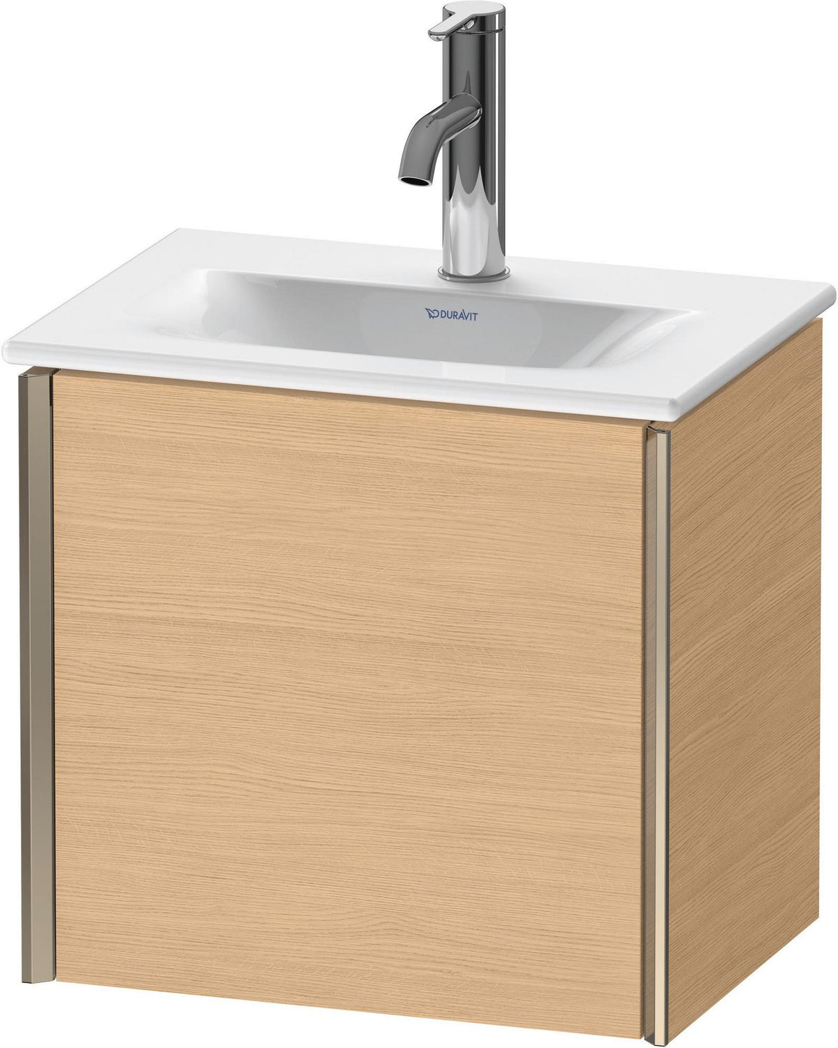 DURAVIT XViu Waschtischunterbau 397x430x310 mm, 1 Tür rechts, Champagner Matt/Eiche Natur