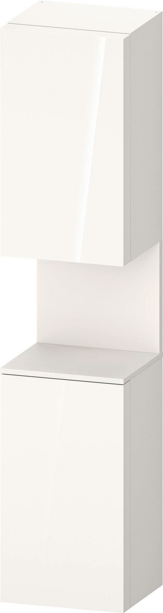 DURAVIT Qatego Hochschrank 400 mm, 2 Türen, weiß Hochglanz, Eiche Schw. Matt