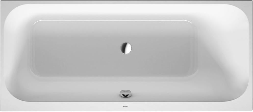 DURAVIT Happy D.2 Einbau-Badewanne 1600x700 mm Weiß mit Rückenschräge rechts