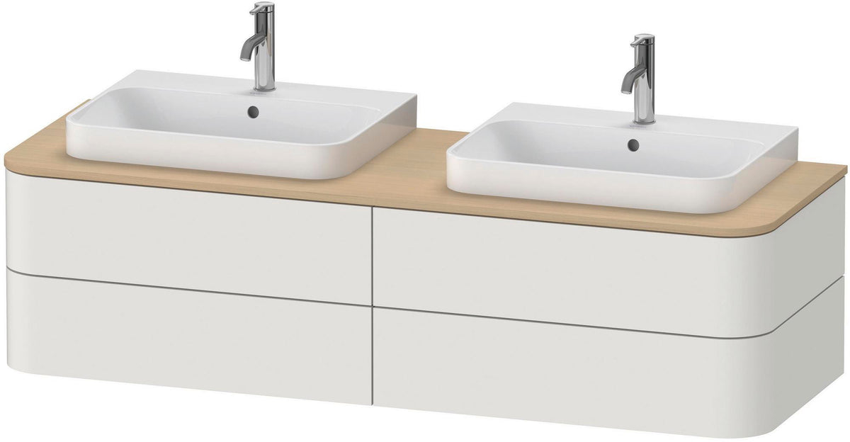 DURAVIT Happy D.2 Konsolenwaschtischunterbau 1600 mm mit 4 Schubkästen, Tip-On & LED