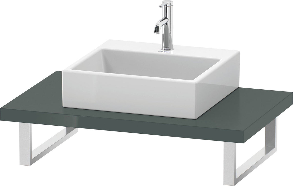Duravit L-Cube Konsole 45x550 mm Amerikanischer Nussbaum mit Ausschnitt