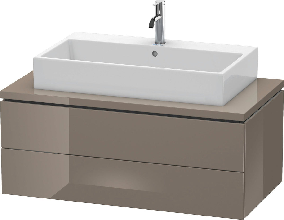 Duravit L-Cube Konsolenwaschtischunterbau 1020 mm betongrau matt mit 2 Schubkästen und Tip-On-Technik