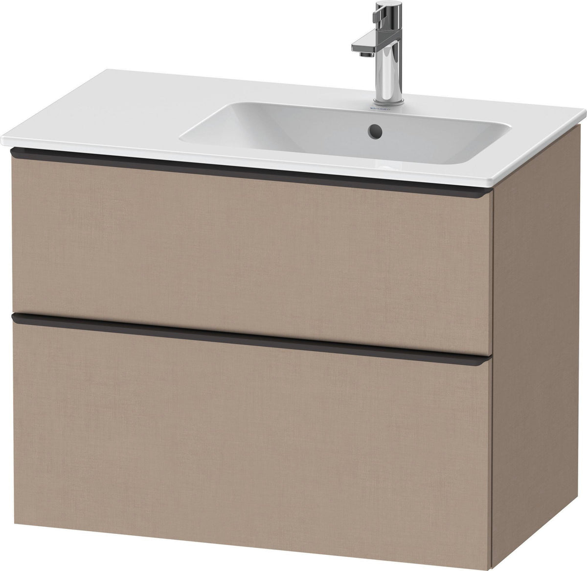 DURAVIT D-Neo Waschtischunterbau 810 mm Weiß Matt mit Bronze Griff und Soft-Close