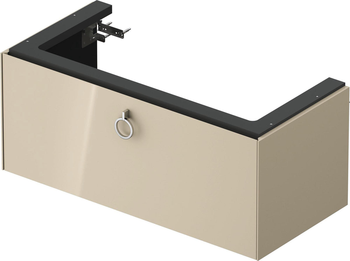 DURAVIT Waschtischunterbau White Tulip 984 mm, 1 Auszug, Nussbaum/Taupe, wandhängend