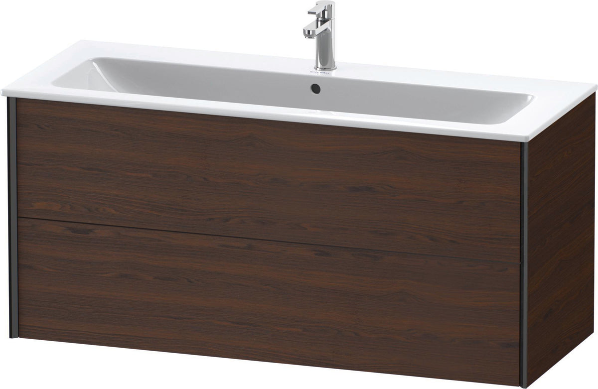 Duravit XViu Waschtischunterbau wandhängend 1210 mm, 2 Schubkästen, champagner matt/weiß matt