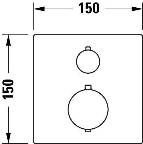 Duravit Thermostat Unterputz Eckig Verbraucher 1 Chrom – Hochwertige Thermostatarmatur
