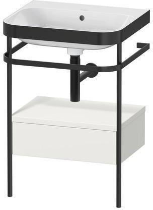 Duravit Waschtischset HAPPY D.2 PLUS 575x490mm ein Hahnloch taupe supermatt