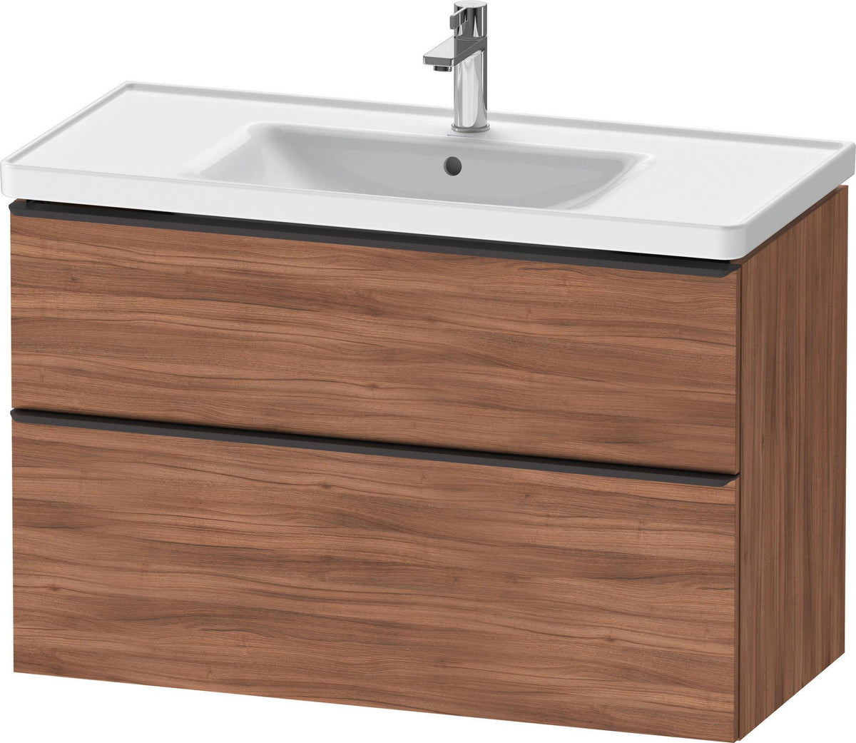 DURAVIT D-Neo Waschtischunterbau 984 mm betongrau matt mit Soft-Close und Bronze-Griff