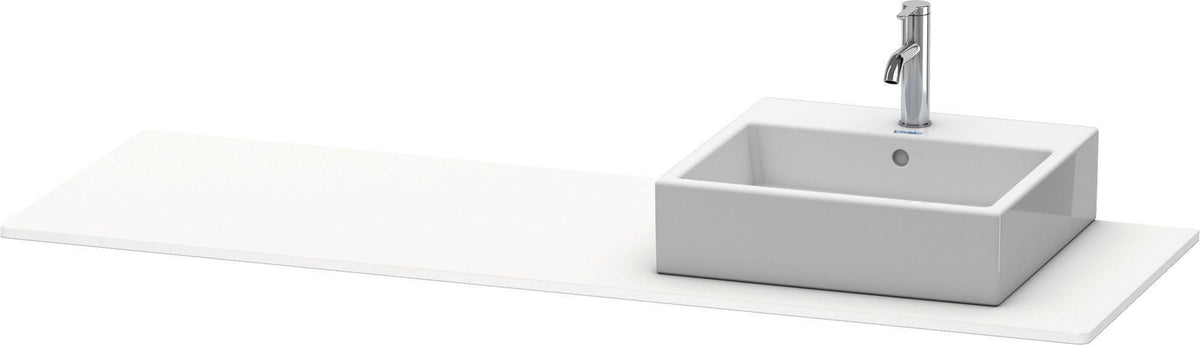Duravit XSquare Konsole 1600x550x16mm Weiß Super Matt – Waschtischplatte mit Ausschnitt