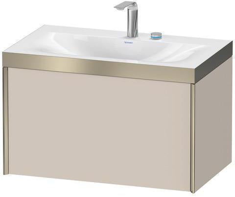 Duravit Möbelwaschtischset XViu 800x480mm mit Unterbau, Auszug und Hahnlochbank