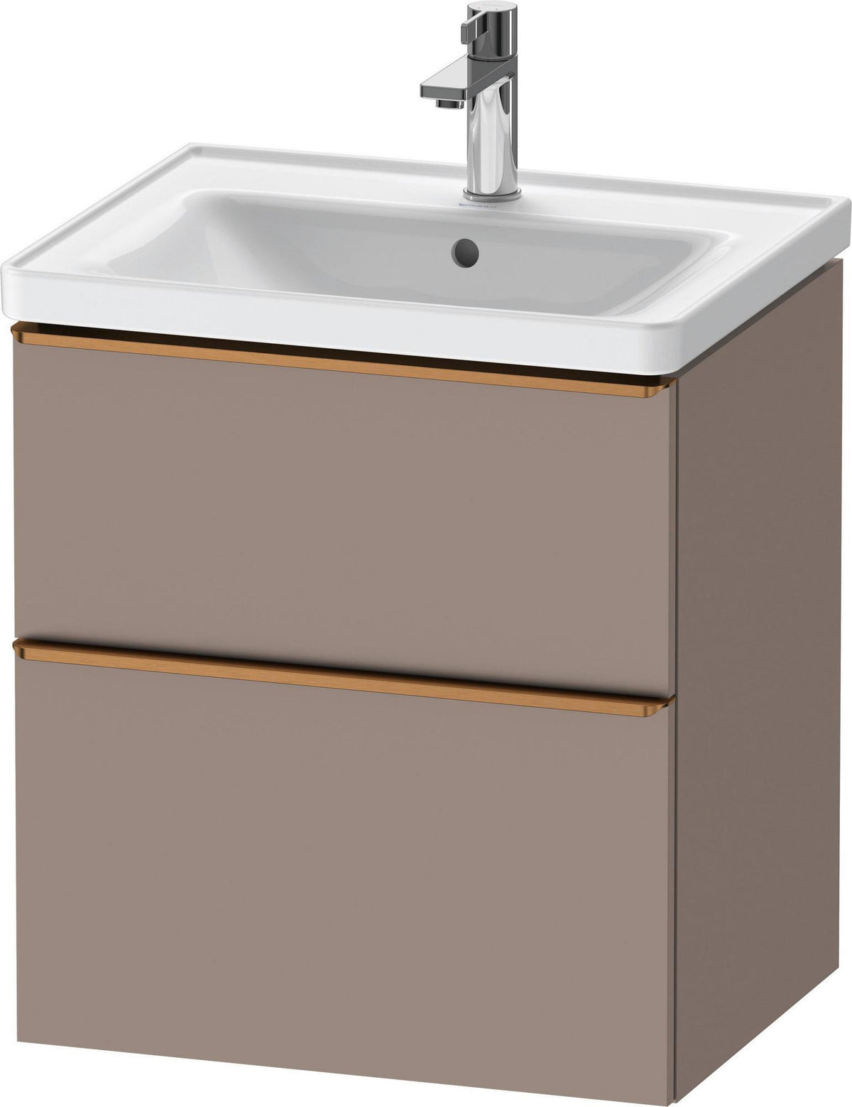 Duravit D-Neo Waschtischunterbau 584 mm betongrau matt mit Auszug und Schubkasten