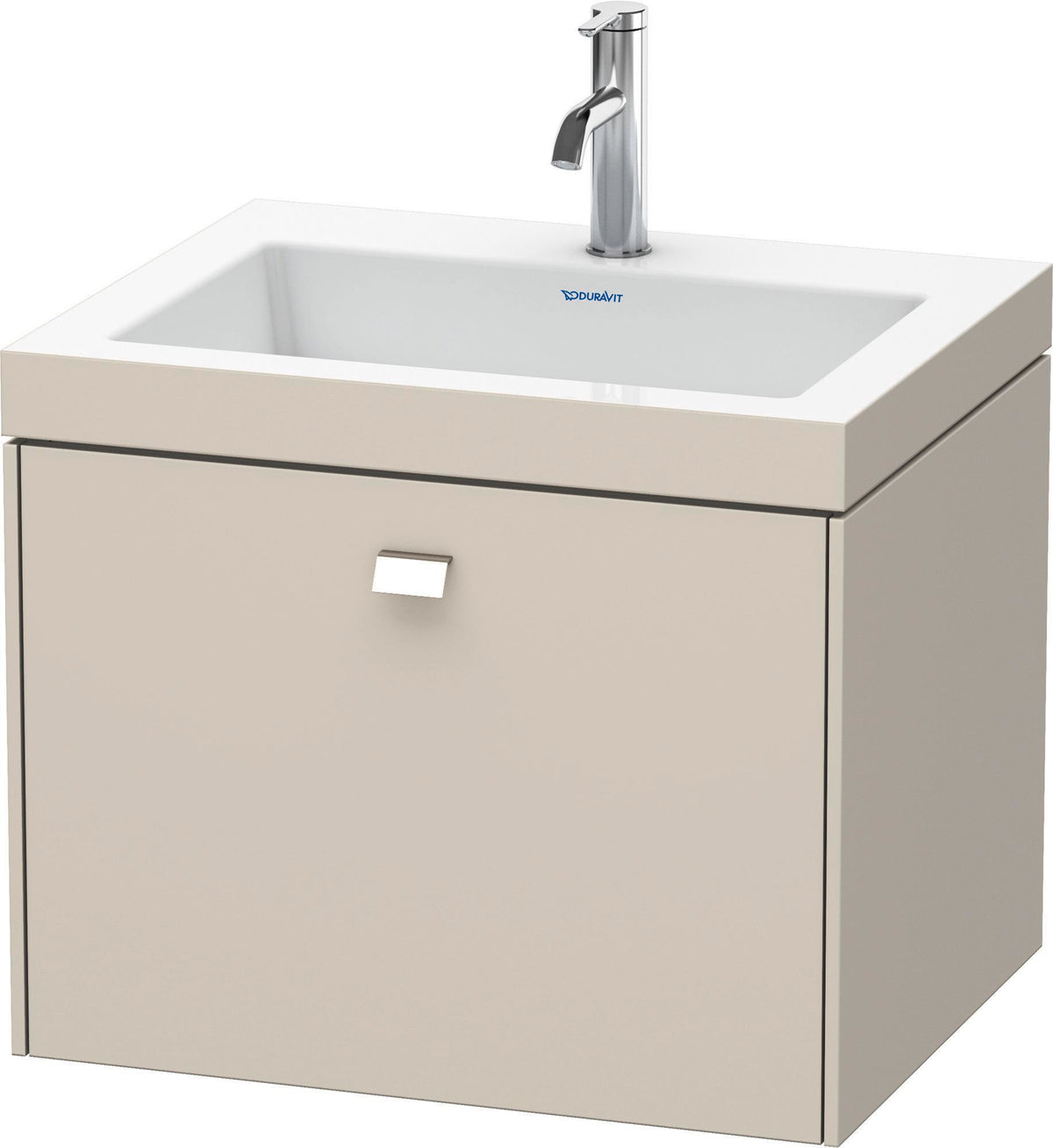 DURAVIT Brioso c-bonded Waschtischset 600 mm, wandhängend, Betongrau Matt, 1 Auszug