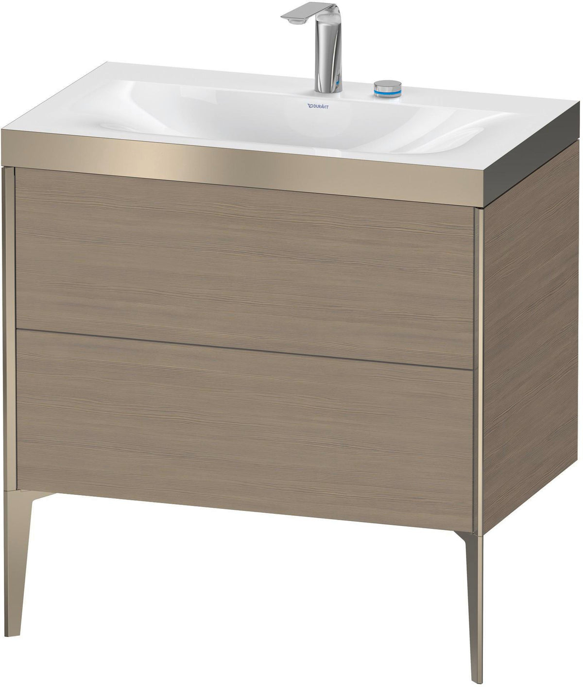DURAVIT XViu c-bonded Waschtischset bodenstehend 800 mm mit 2 Auszügen und Push-Open