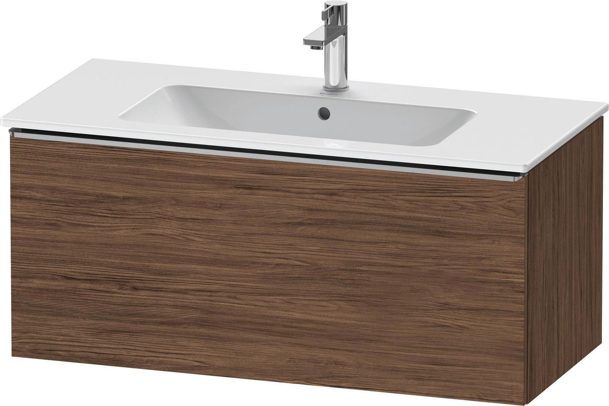 Duravit D-Neo Waschtischunterbau 1010 mm, 1 Auszug, Weiß Matt, Griff Bronze Gebürstet, Wandhängend