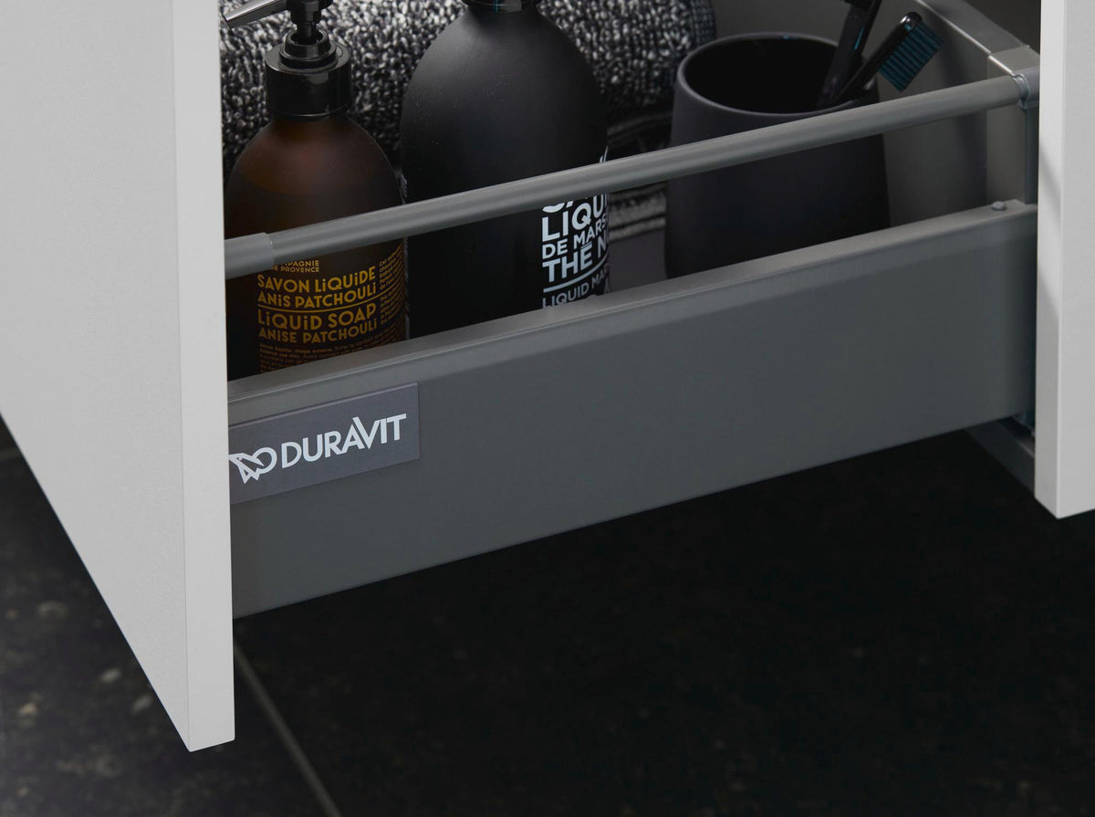 DURAVIT D-Neo Waschtischunterbau 584 mm betongrau matt mit 1 Auszug und Soft-Close