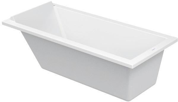 DURAVIT Starck Einbau-Badewanne 1600x700 mm Weiß mit Überlauf und 1 Rückenschräge