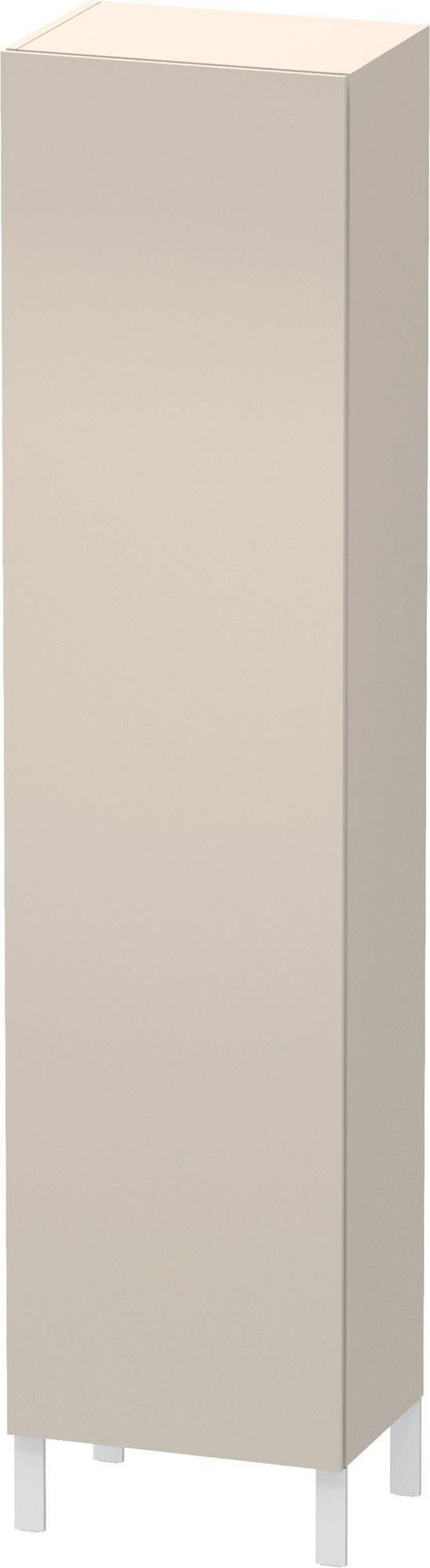 DURAVIT L-Cube Hochschrank 500 mm, 1 Tür links, Leinen, Soft-Close, wandhängend