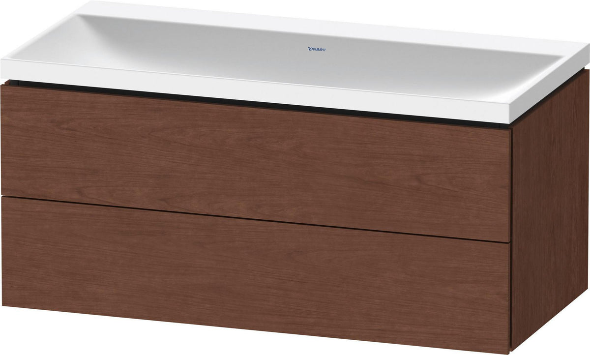 DURAVIT L-Cube c-shaped Waschtischset 1000x480x480 mm Amerikanischer Nussbaum Matt