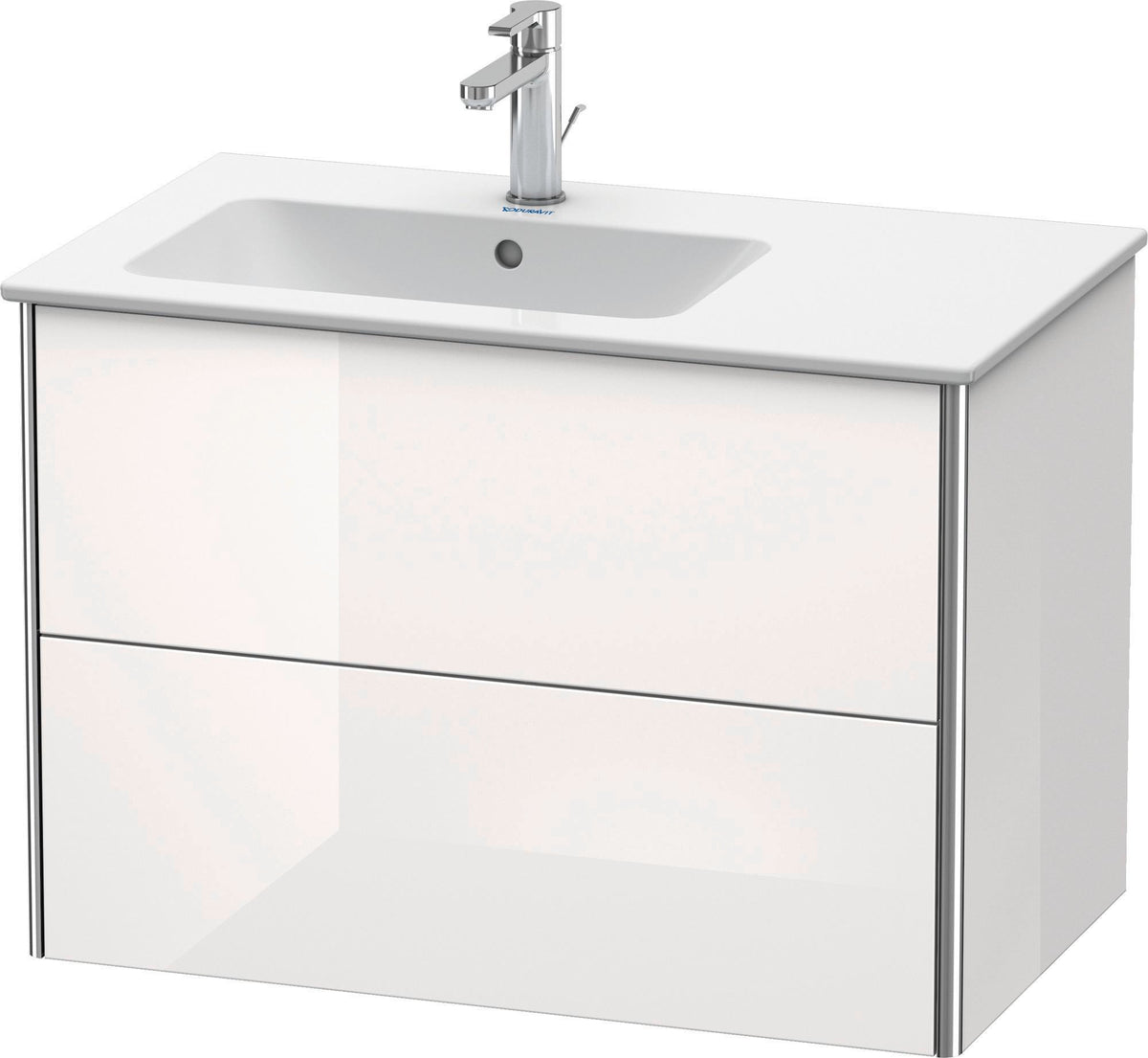 Duravit XSquare Waschtischunterbau 810 mm betongrau matt mit 2 Schubkästen und Tip-On-Technik