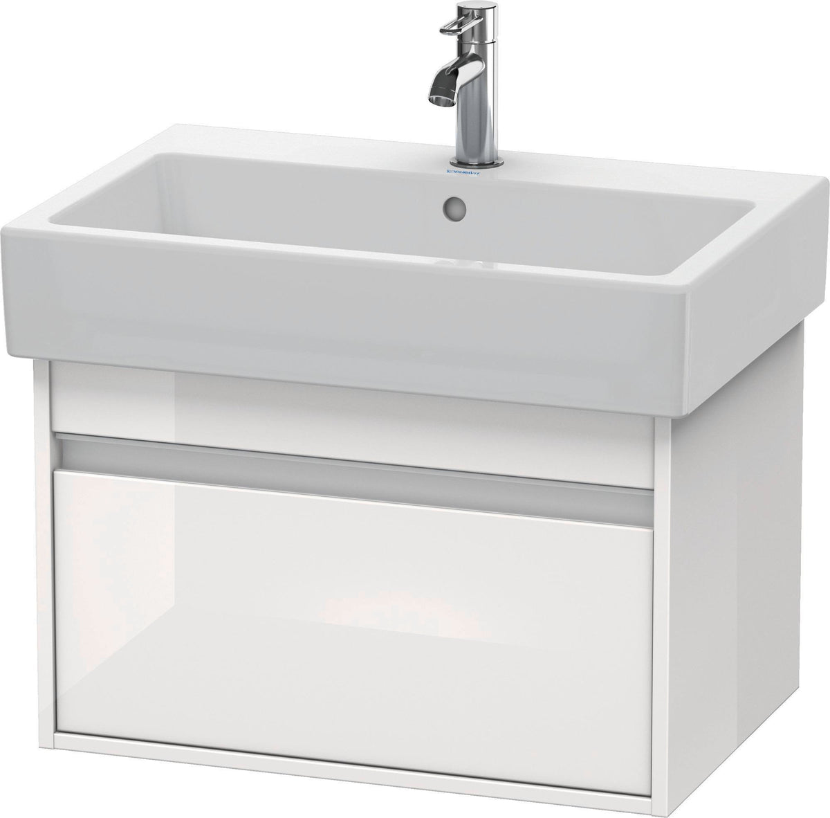 DURAVIT Ketho Waschtischunterbau wandhängend 650 mm, 1 Auszug, weiß matt, für Vero 045470