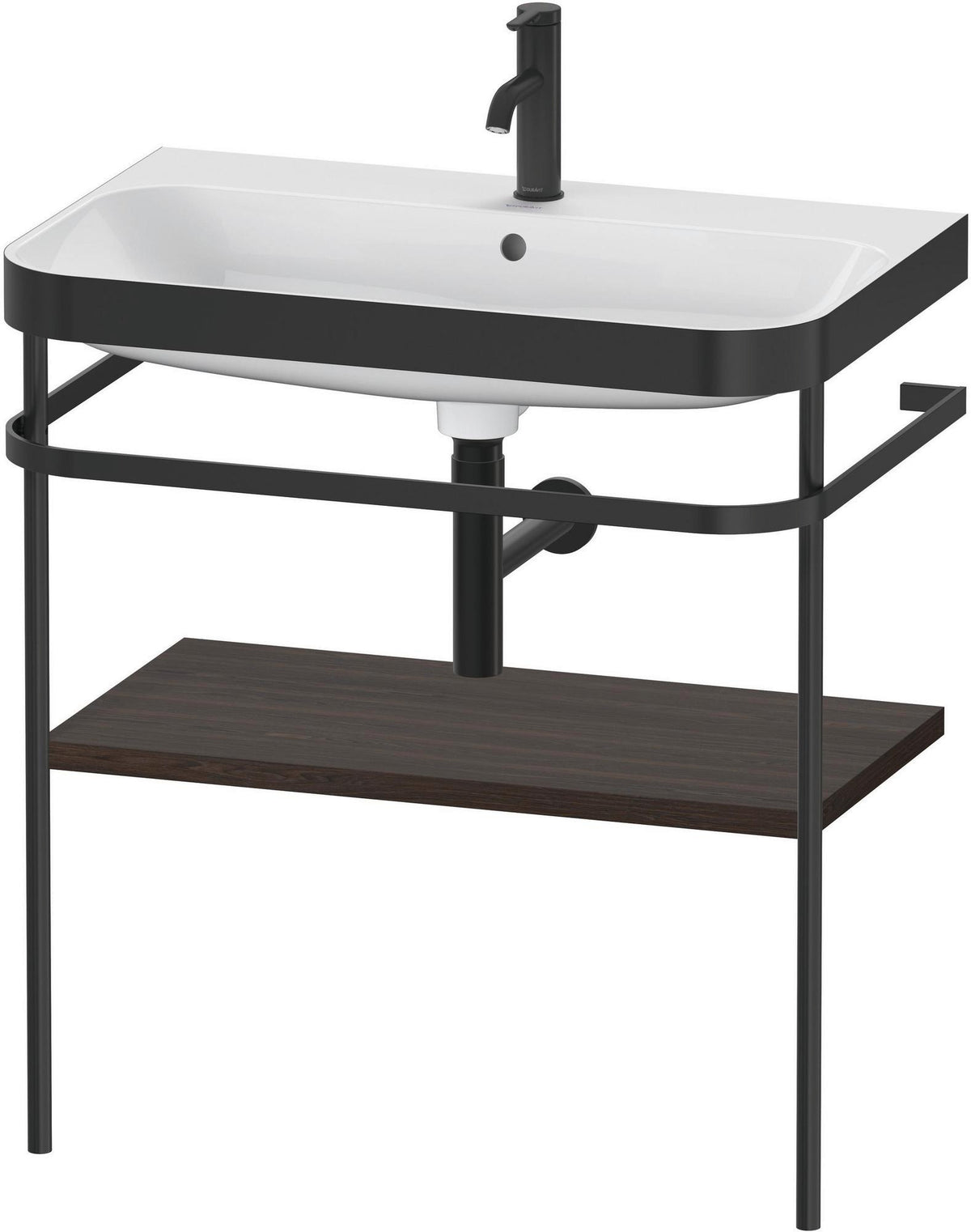 DURAVIT Happy D.2 c-bonded Waschtischset 850x775x490 mm, Nussbaum gebürstet, bodenstehend