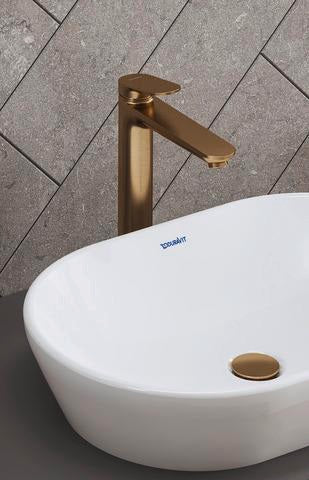 DURAVIT Wave Einhebel-Waschtischmischer XL Bronze Gebürstet ohne Zugstange