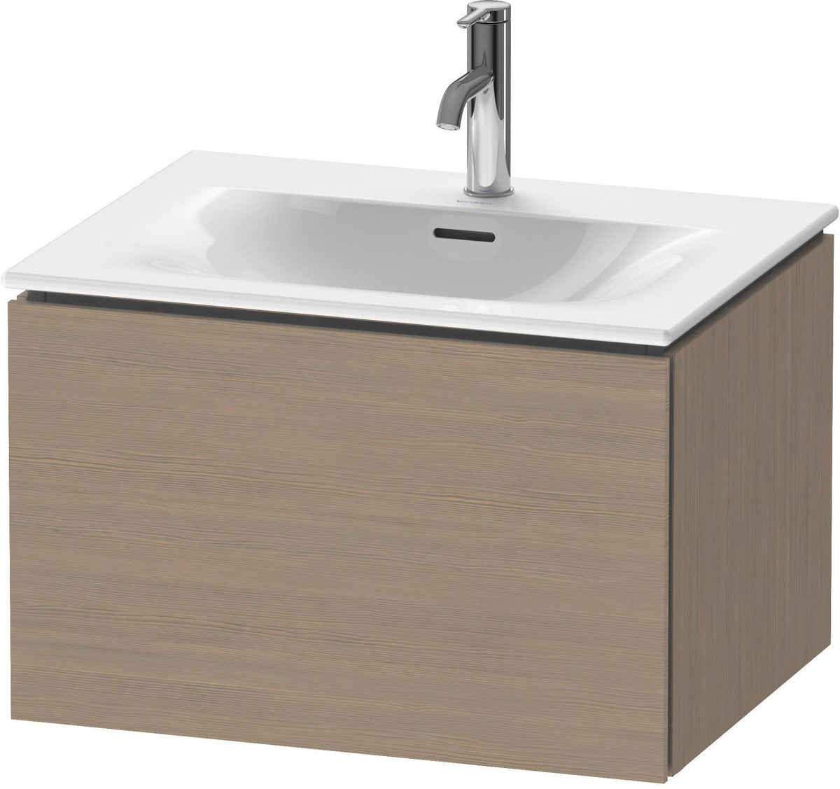 Duravit L-Cube Waschtischunterbau 620 mm weiß matt, 1 Auszug, wandhängend, Tip-On