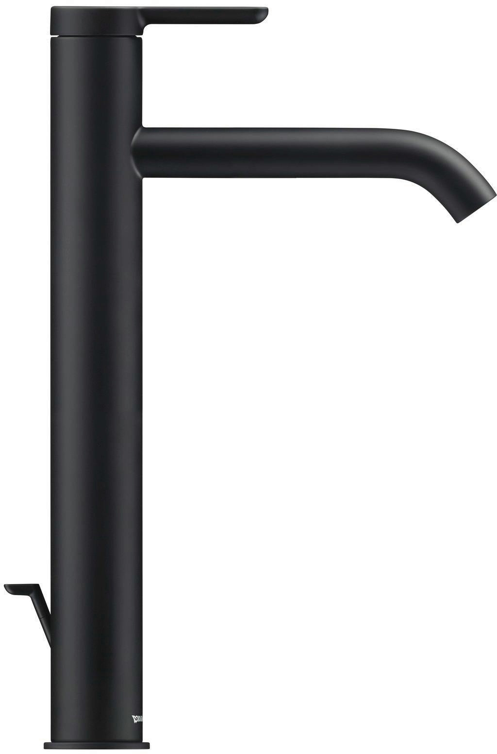 Duravit C.1 Einhebel-Waschtischmischer XL 166 mm mit Zugstange, Schwarz Matt