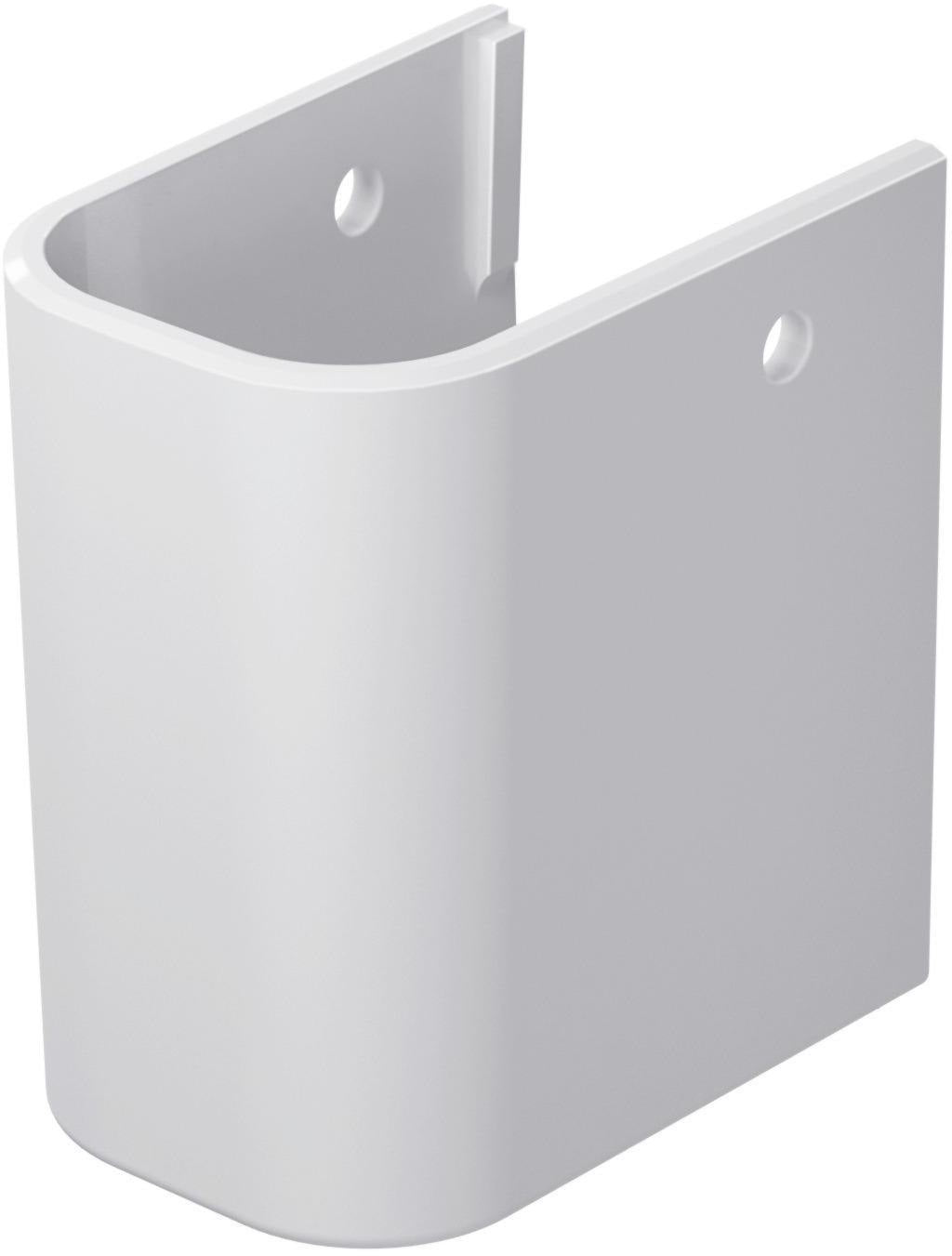 DURAVIT Halbsäule Happy D.2 für 070950, weiß WonderGliss – 280 x 180 x 280 mm, schmutzabweisend