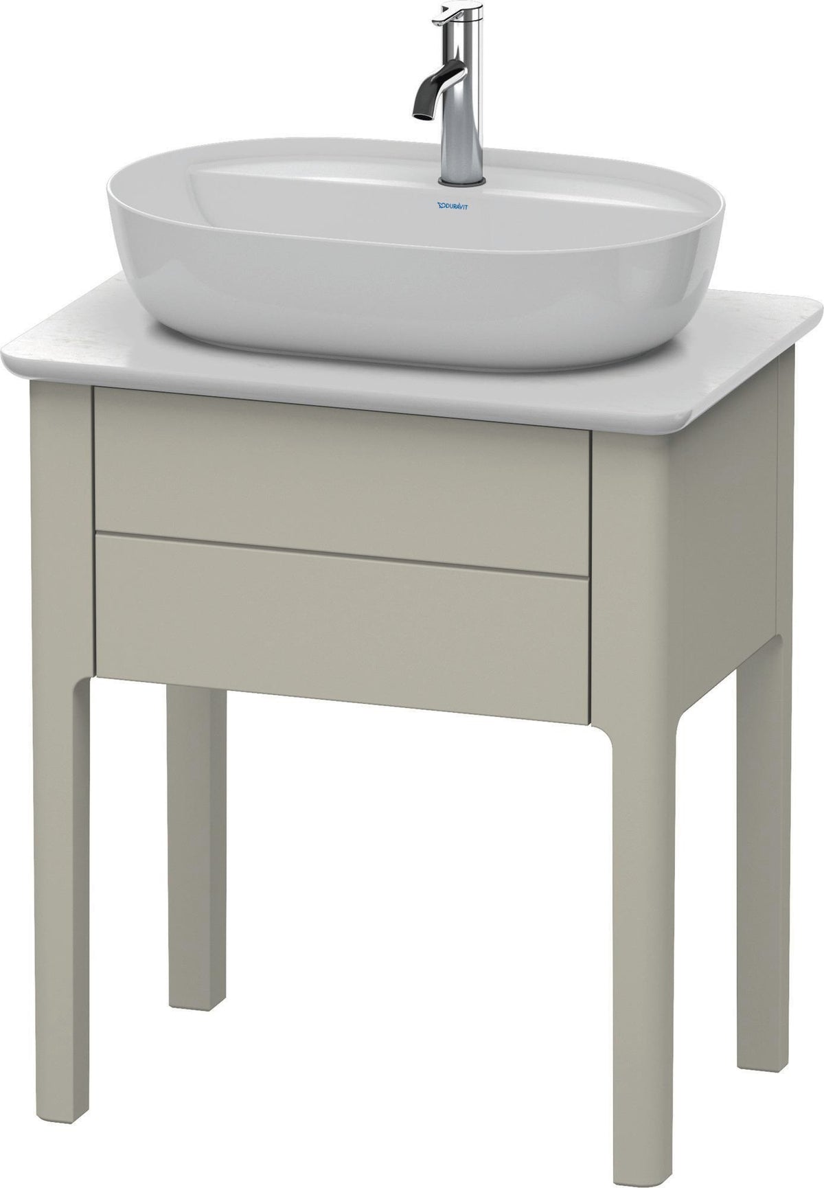 DURAVIT Luv Waschtischunterbau bodenstehend 638 mm Taupe Seidenmatt mit 1 Auszug