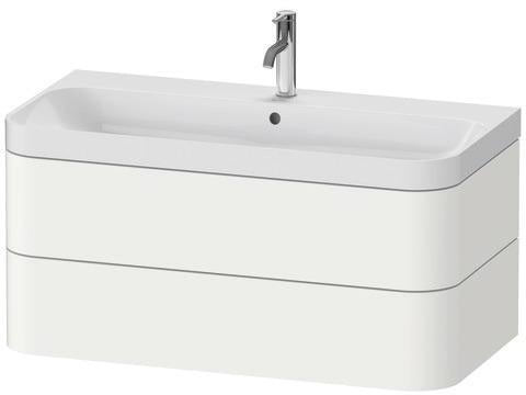 Duravit Waschtischset Happy D.2 Plus 975x490mm ein Hahnloch taupe supermatt