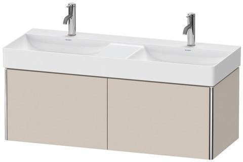 Duravit XSQUARE Waschtischunterbau 1184 mm, 2 Auszüge, weiß matt – für DuraSquare