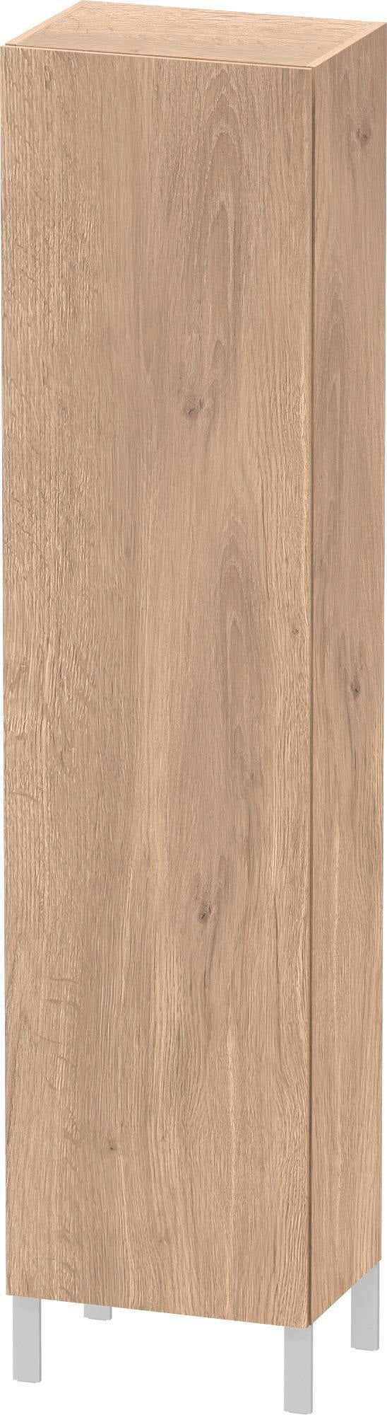 DURAVIT L-Cube Hochschrank Eiche matt 500 mm – wandhängend mit Soft-Close
