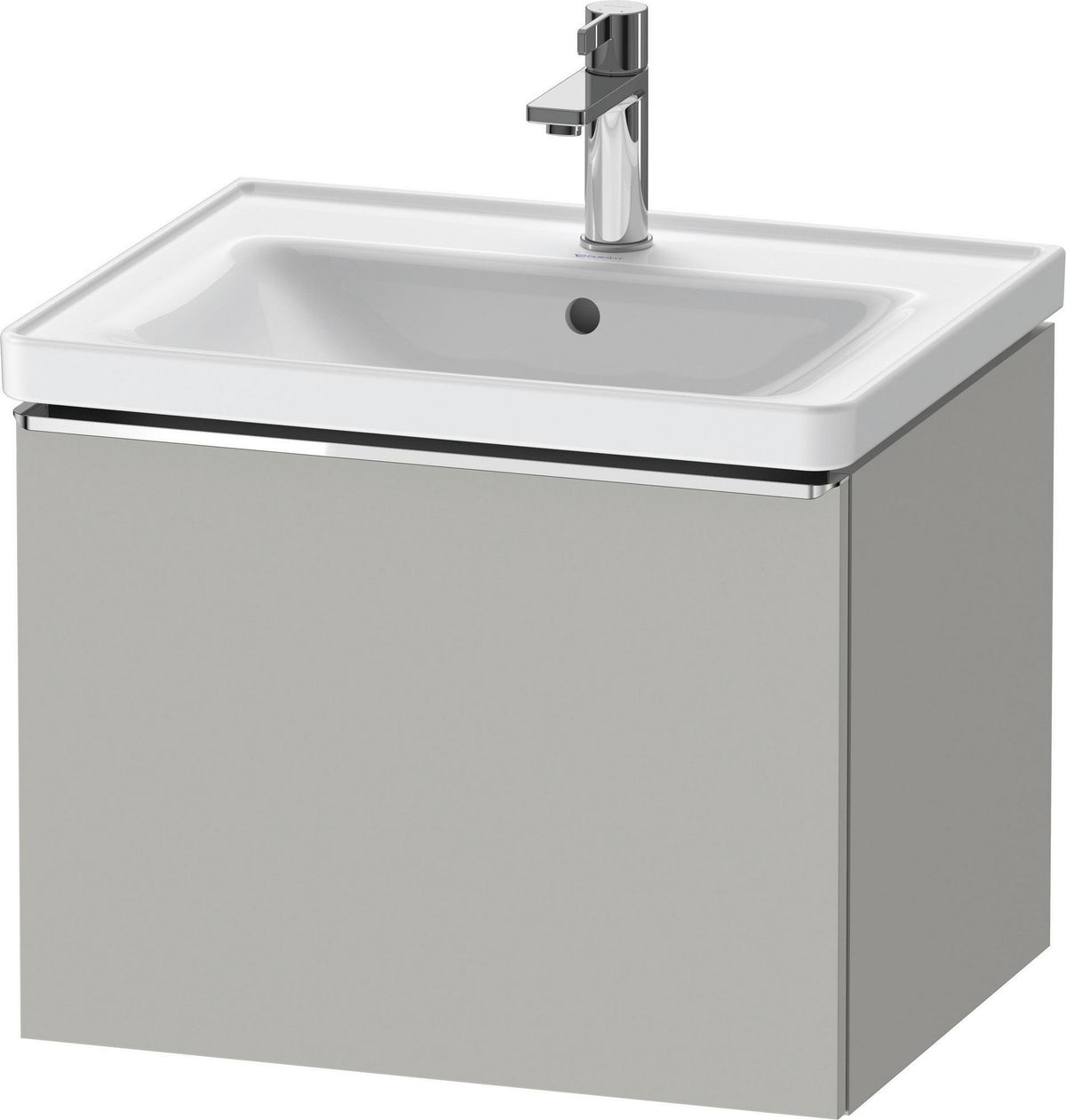 DURAVIT D-Neo Waschtischunterbau 584 mm betongrau matt mit 1 Auszug und Soft-Close
