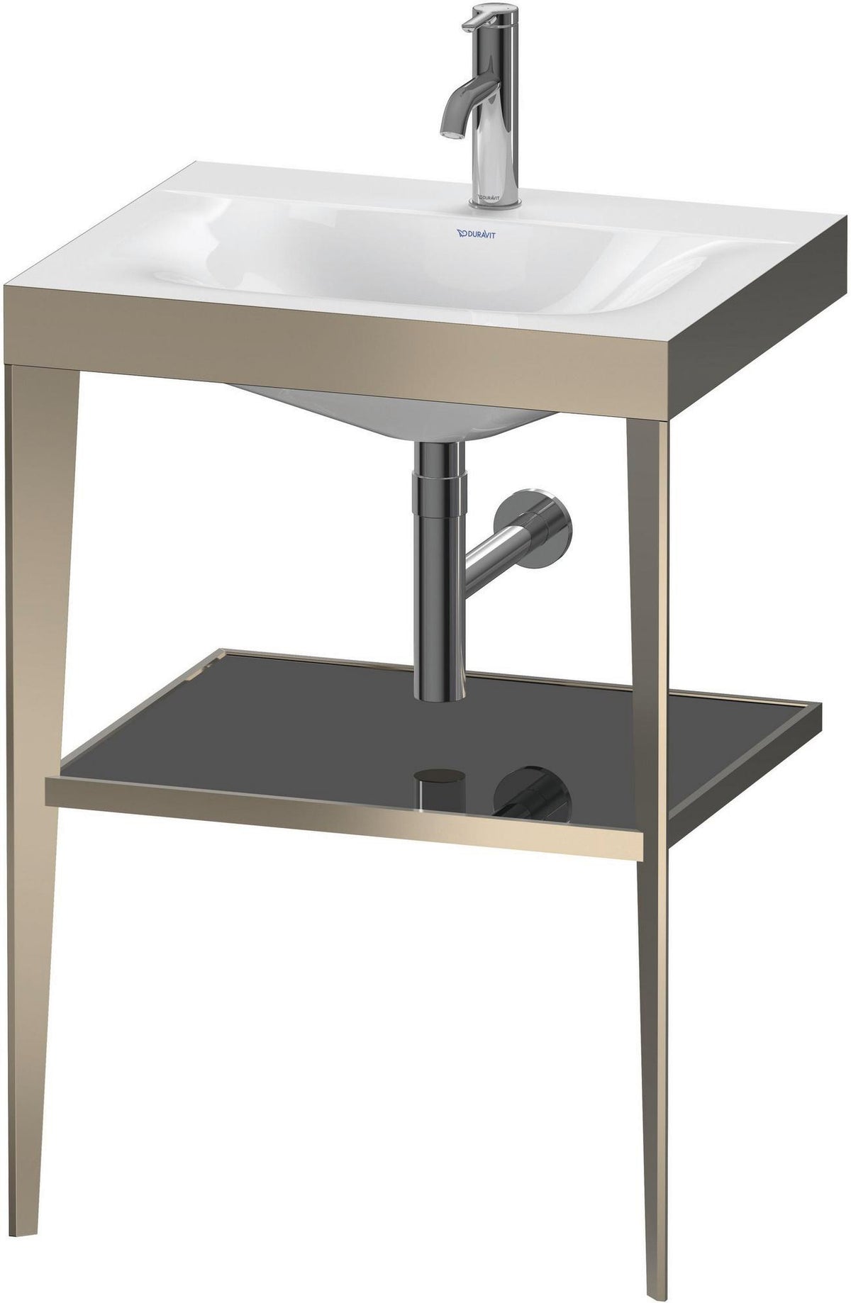 DURAVIT XViu c-bonded Waschtischset 600 mm champagner matt apricot pearl