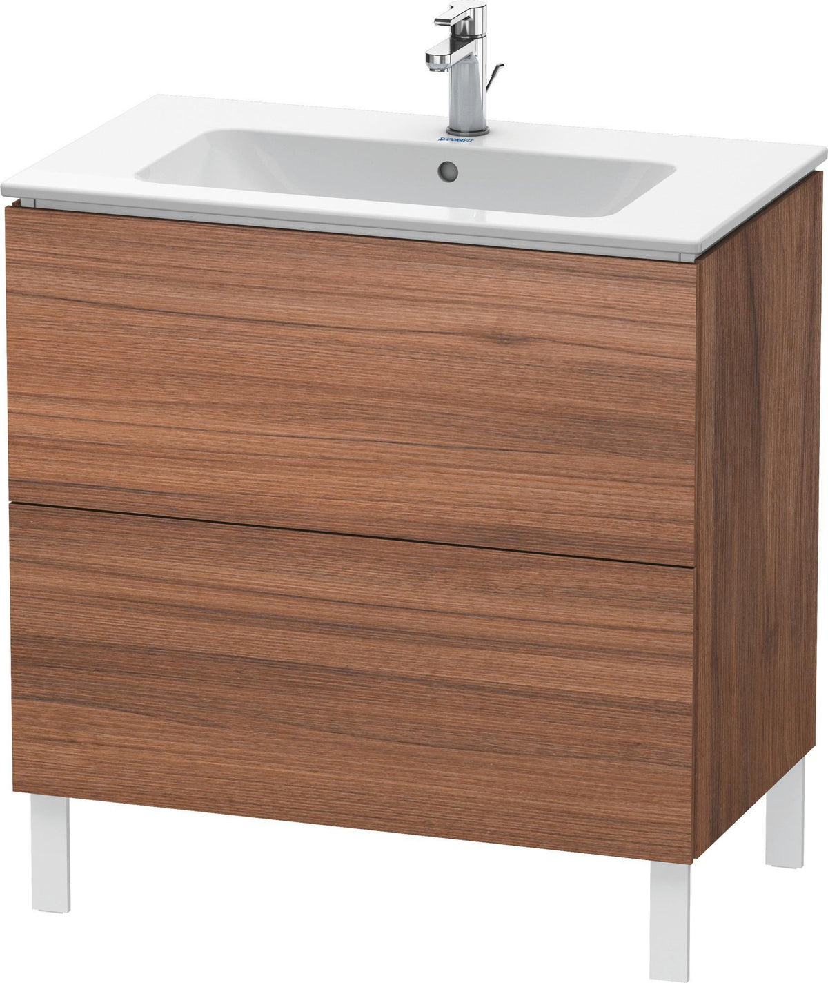 Duravit L-Cube Waschtischunterbau 820 mm taupe matt, 2 Auszüge, bodenstehend