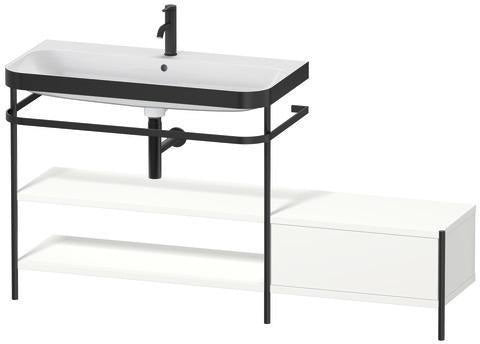 Duravit Waschtischset Happy D.2 Plus 1600x490mm taupe supermatt mit Hahnloch
