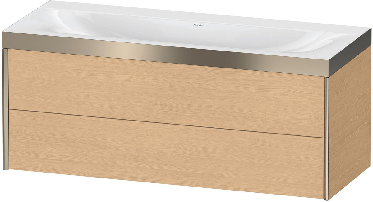DURAVIT XViu c-bonded Waschtischunterbauset 1200 mm wandhängend mit 2 Schubkästen