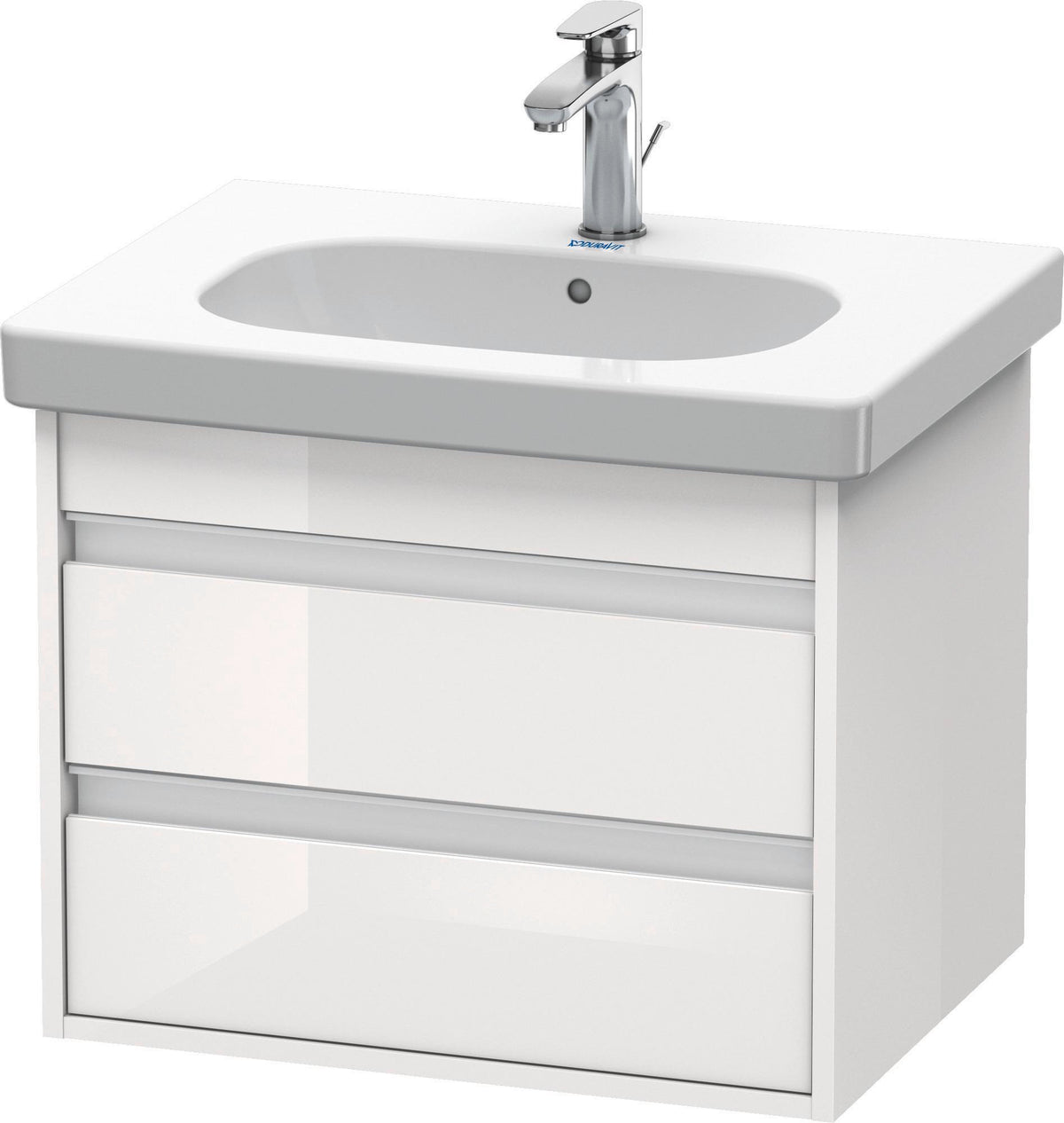 DURAVIT Ketho Waschtischunterbau wandhängend 600 mm, 2 Schubkästen, weiß matt