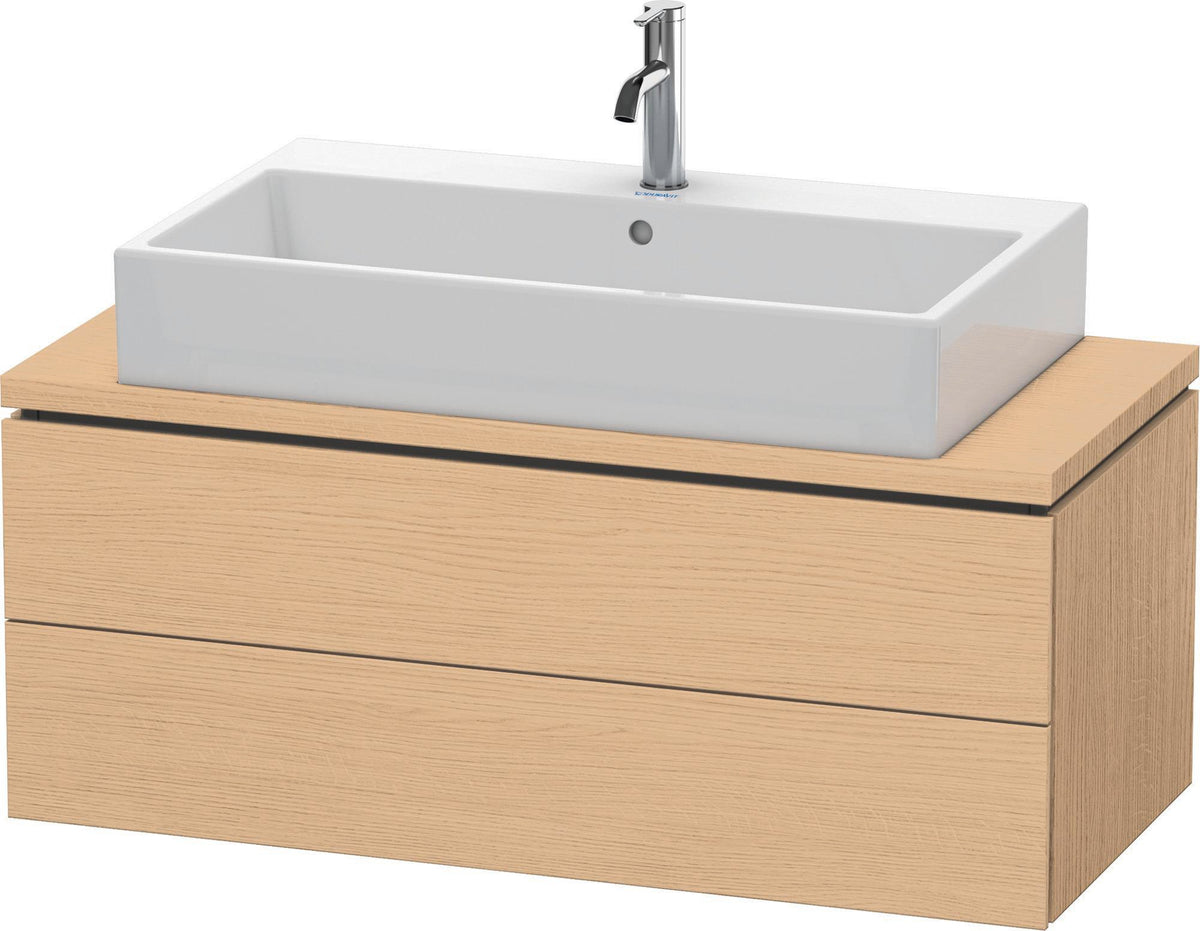 DURAVIT L-Cube Konsolenwaschtischunterbau 1020 mm betongrau matt, 2 Schubkästen, Tip-On