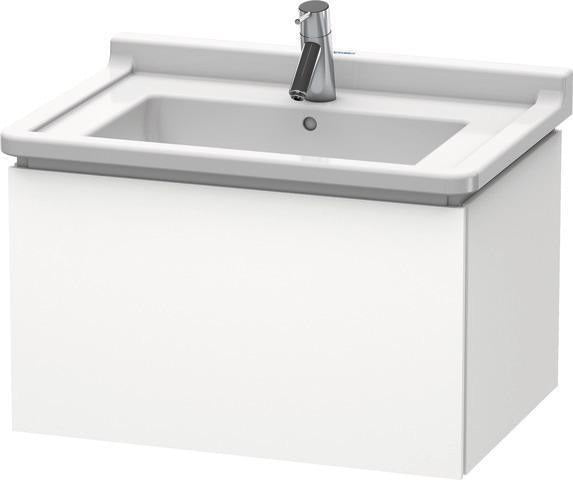 Duravit L-Cube Waschtischunterbau 670 mm taupe supermatt, 1 Auszug mit Tip-On-Technik