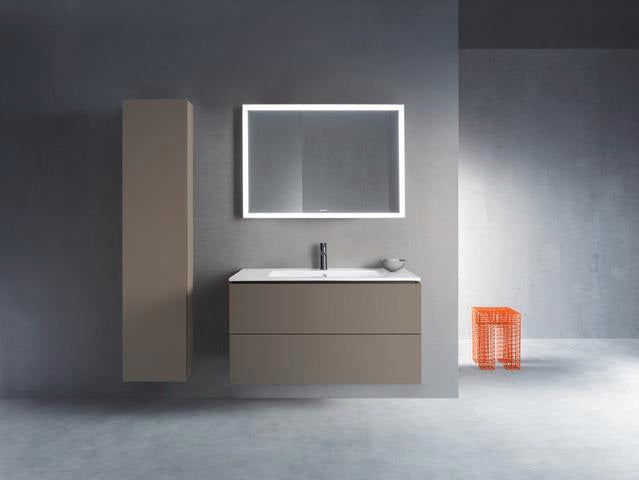 Duravit L-Cube Waschtischunterbau 1020 mm taupe matt – wandhängend, 2 Schubkästen, Tip-On