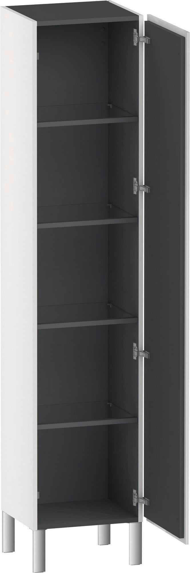 Duravit Hochschrank L-Cube 363x400x1760mm 1 Tür rechts, weiß hochglanz – Wandhängend mit Soft-Close