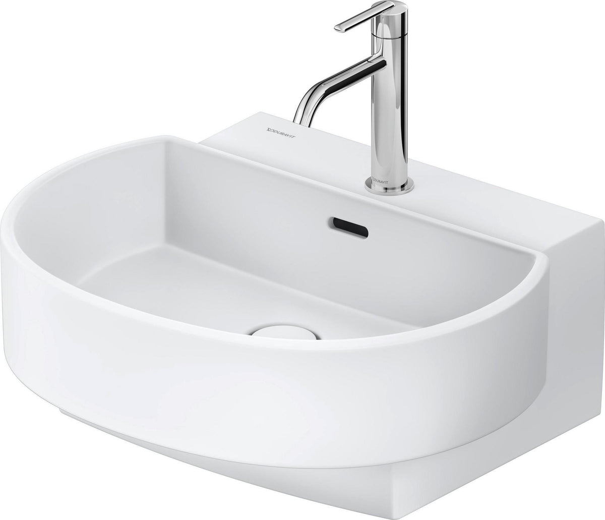 DURAVIT Balcoon Waschtisch 550x480 mm weiß mit Überlauf, Hahnloch und Halbsäule