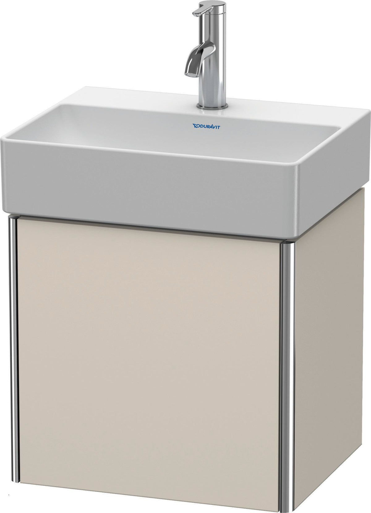 Duravit XSquare Waschtischunterbau 434 mm, 1 Tür links, Basalt Matt, wandhängend