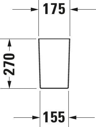 DURAVIT DuraStyle Halbsäule weiß WonderGliss – Wandhängend, Sanitärkeramik, 270 mm