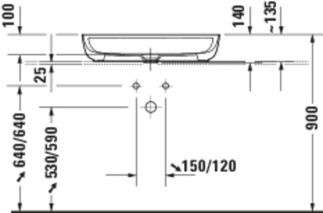 Duravit Luv Aufsatzbecken 700 mm, geschliffen, mit Hahnloch, ohne Überlauf, weiß, WonderGliss